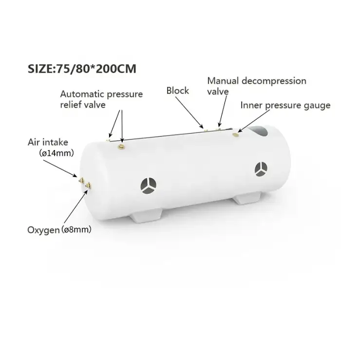 hyperbaric oxygen chamber 2.0 ata hyperbaric oxygenation chamber hard shell