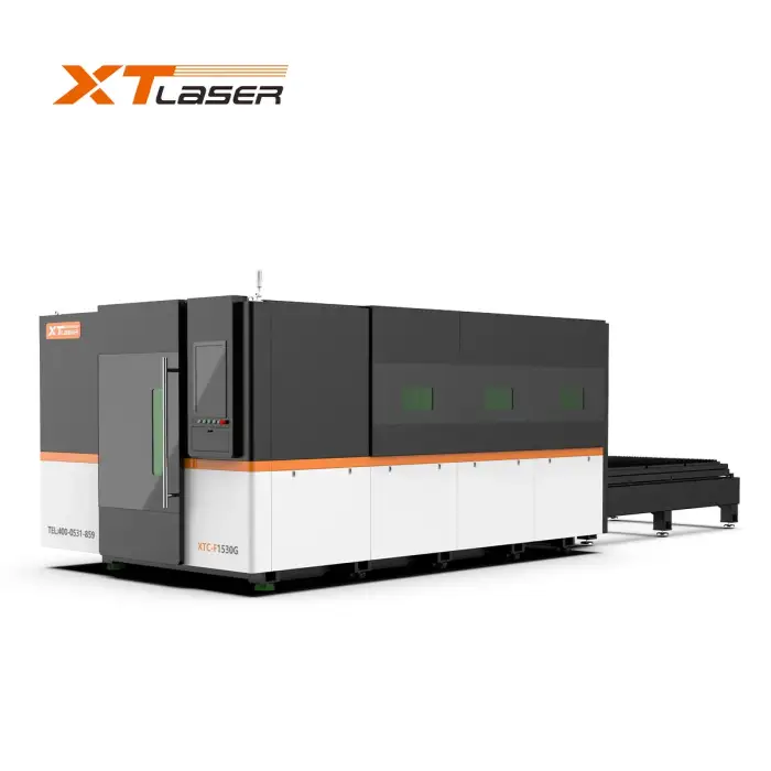 XT LASER High Quality Fiber Laser Cutting Machine Enclosed Cnc 3kw 4kw 6kw Laser Cutting Machine for Metal 10mm 15mm