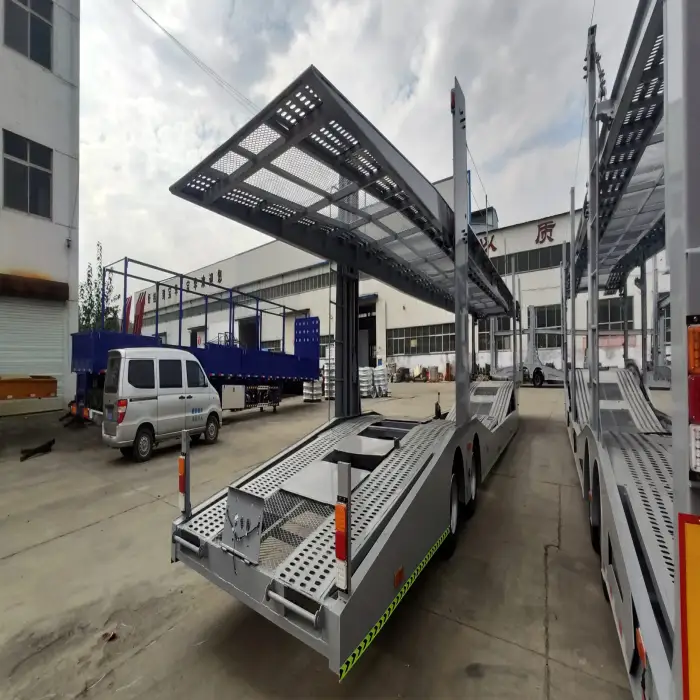 Cheap Price Two Axles Platform Hydraulic Lifting 8 Car Carrier Trailers for Sale