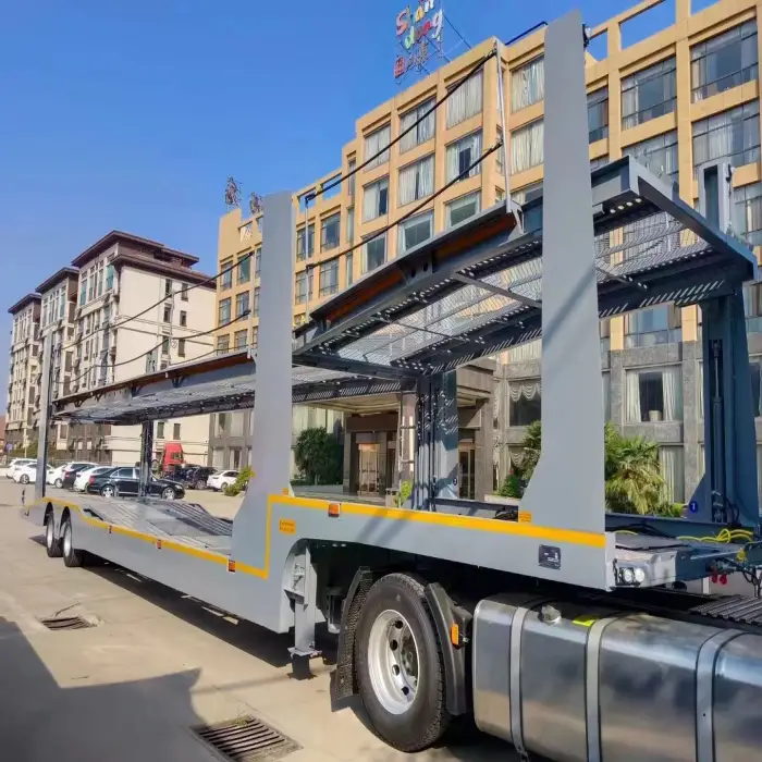 Two Axles Platform Hydraulic Lifting 8 Car Carrier Trailers