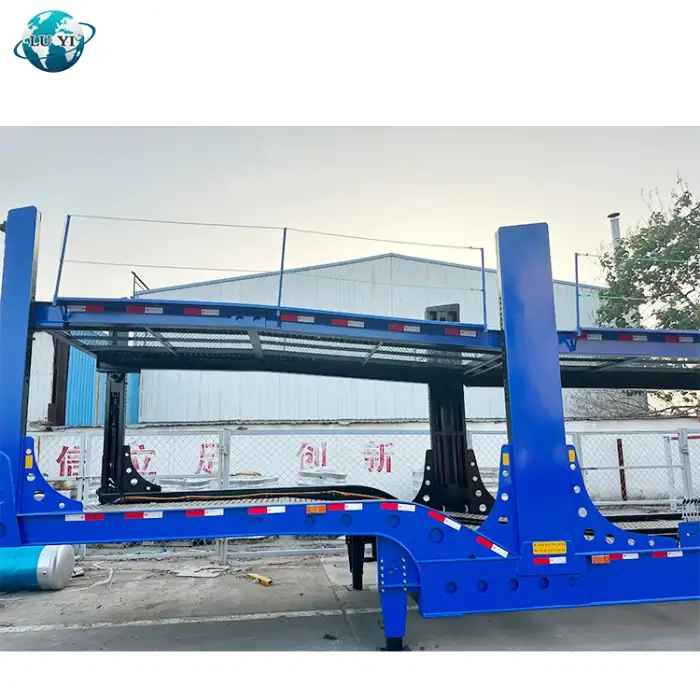 Double Deck 2 Axles Auto Vehicle Transport Chassis Trailers Cars Carrying Semi Trailers