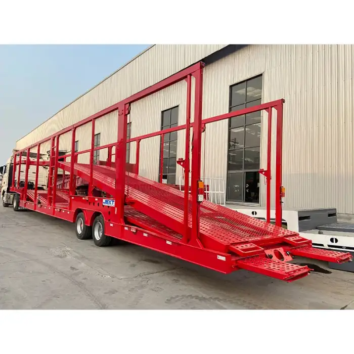 2 Axle 8 Cars Double Deck Car Carrier Transport Semi Truck Trailer