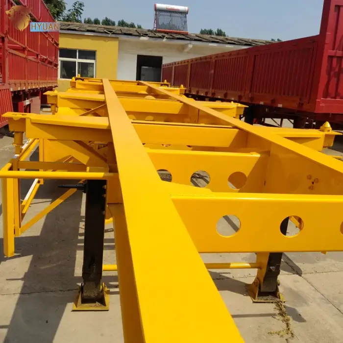 china 2 Axle 3 Axle 20ft 40ft ort used skeleton semi trailer container chassis trailer for sale