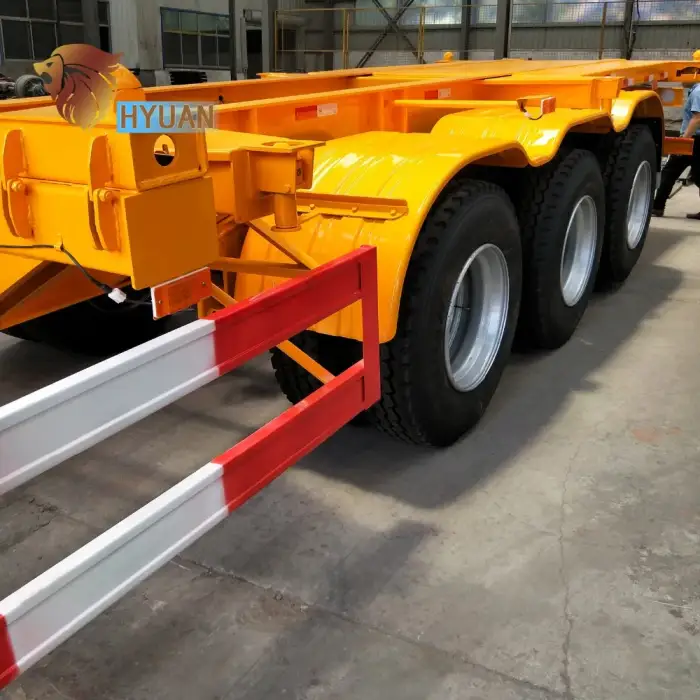 china 2 Axle 3 Axle 20ft 40ft ort used skeleton semi trailer container chassis trailer for sale