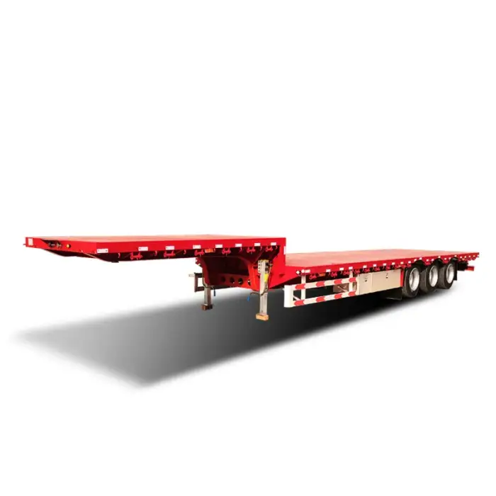 Flatbed Tri-axle Bag Cement Truck 40ft Container Loader Lorry Trailer For Sale In Malaysia