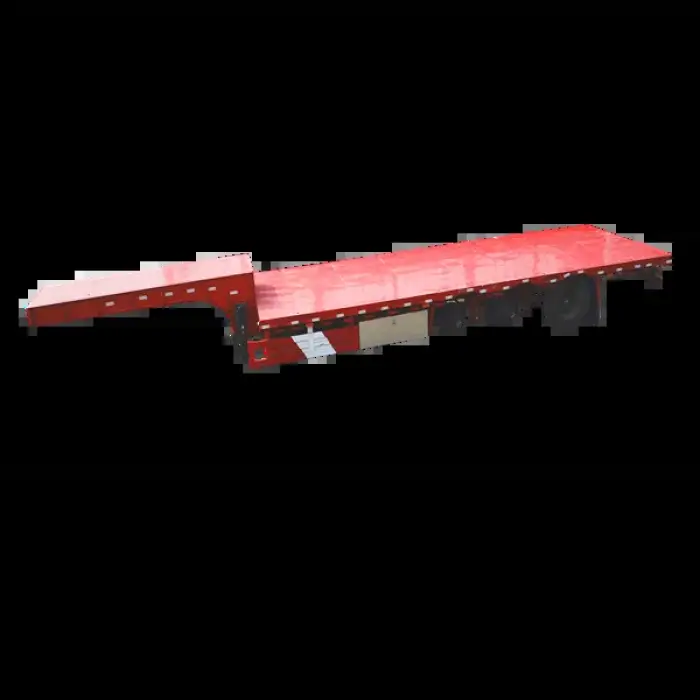 Flatbed Tri-axle Bag Cement Truck 40ft Container Loader Lorry Trailer For Sale In Malaysia