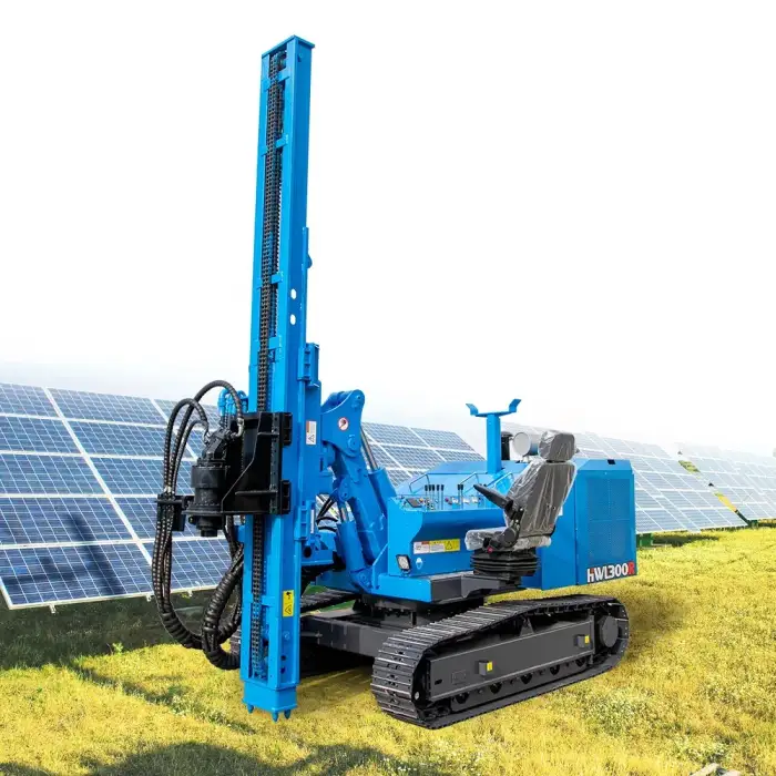 Highway Guardrail Installation Machine Diesel Solar Pile Ramming Machine