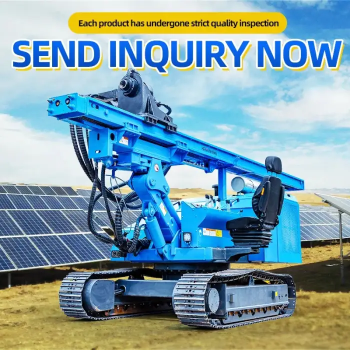 Highway Guardrail Installation Machine Diesel Solar Pile Ramming Machine