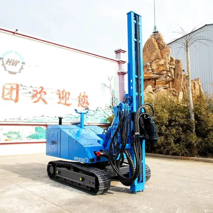 Highway Guardrail Installation Machine Diesel Solar Pile Ramming Machine