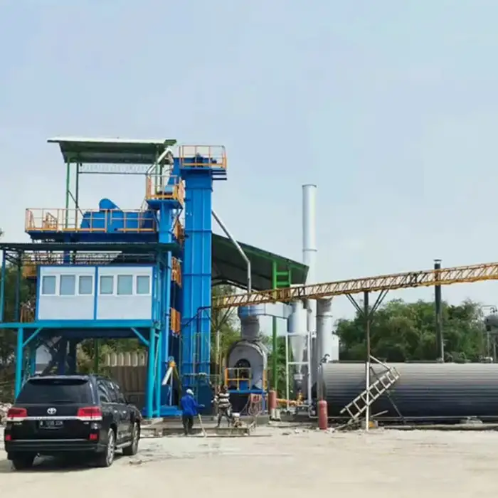 Aimix 80 Ton Per Hour Stationary Type Hot Mix Asphalt Batching Plant For Road Construction