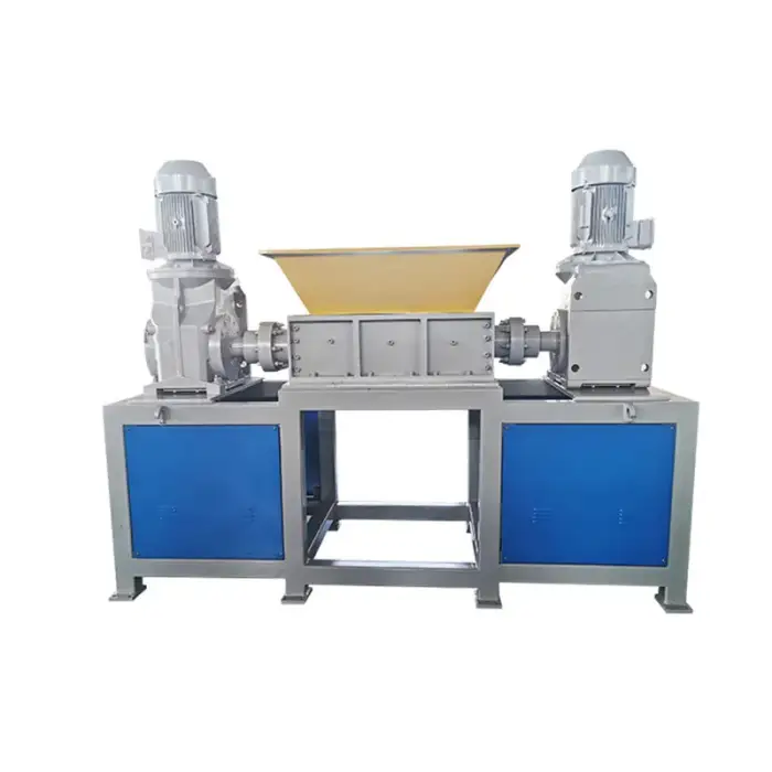 Double Shaft Plastic Shredder Scrap Metal Steel Shredder Machine For Recycling