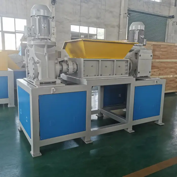 Double Shaft Plastic Shredder Scrap Metal Steel Shredder Machine For Recycling