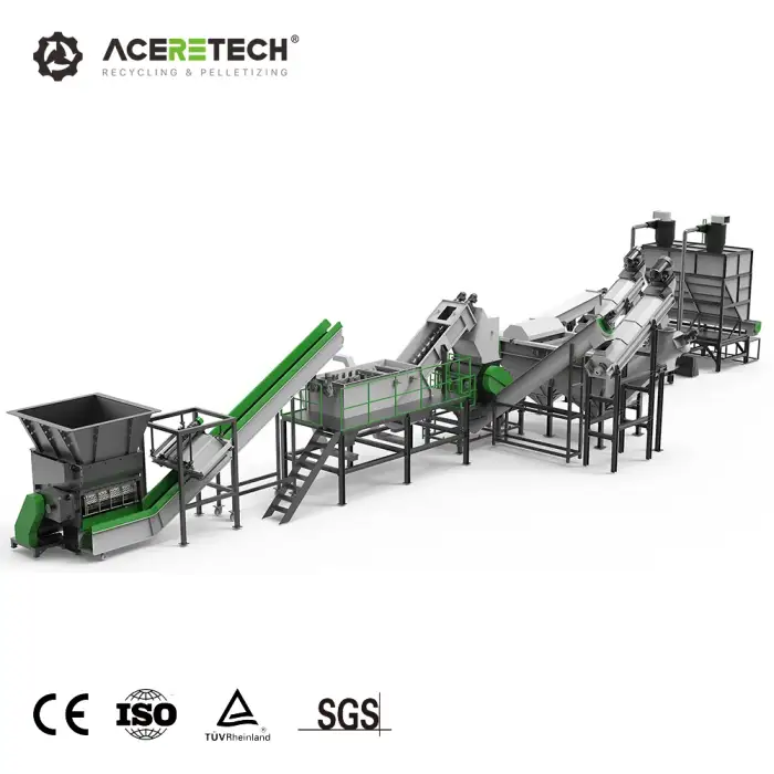 2000-3000kg per h Waste Plastic Pet Plastic Recycling Washing Line Plant AWS-HDPE