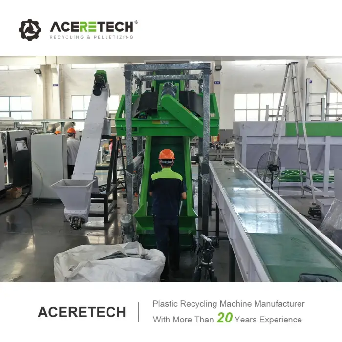 2000-3000kg per h Waste Plastic Pet Plastic Recycling Washing Line Plant AWS-HDPE