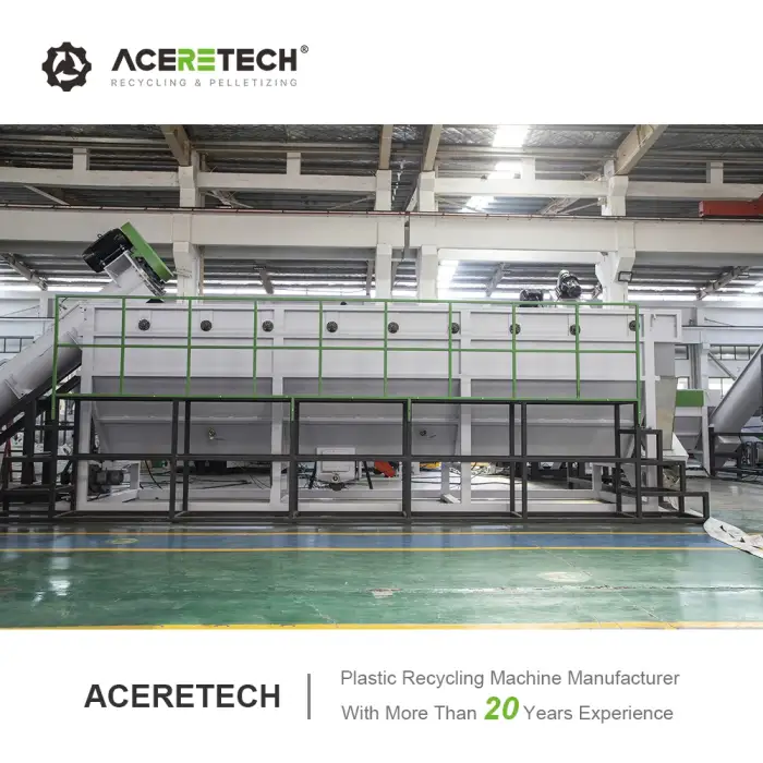 2000-3000kg per h Waste Plastic Pet Plastic Recycling Washing Line Plant AWS-HDPE