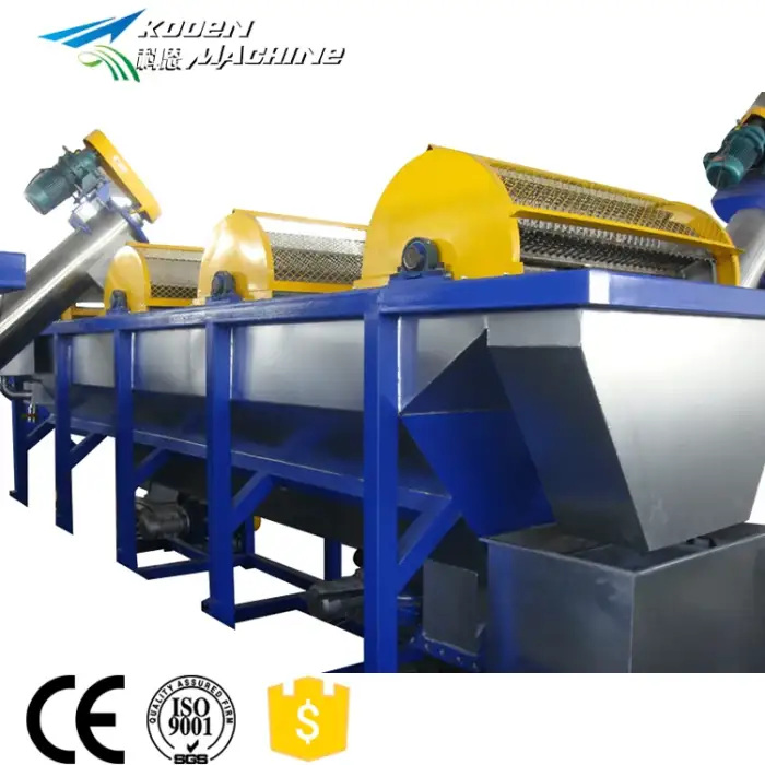 Industrial Waste Plastic PET bottle washing and recycling machine line