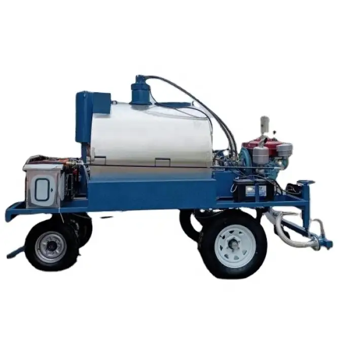 Emulsion Asphalt Bitumen Sprayer Truck Pump Engine Core Components 1.2 Ton Trailer Type Road Maintenance Construction Equipment-