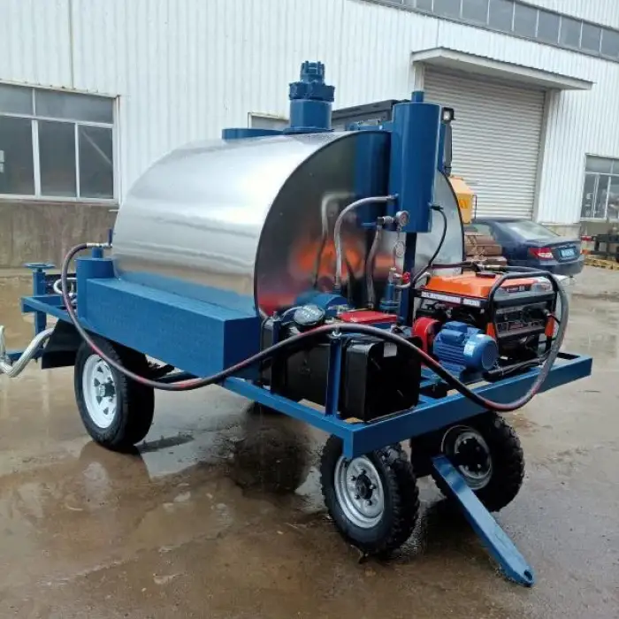 Emulsion Asphalt Bitumen Sprayer Truck Pump Engine Core Components 1.2 Ton Trailer Type Road Maintenance Construction Equipment-