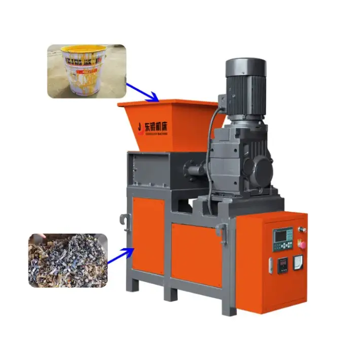 Double shaft organic waste shredding machine hard drive glass  cable plastic shredder machine for recycling