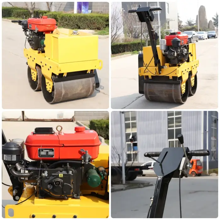 road roller compactor double drum pedestrian roller small compactor roller