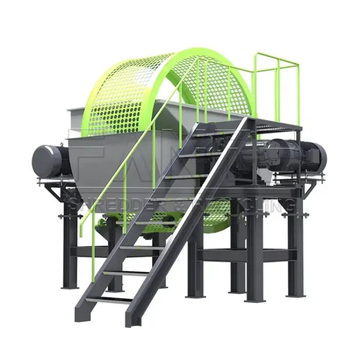 FANTE Heavy Duty Tire Shredder Machine Price Waste Truck Tyre Shredding Machines Cost