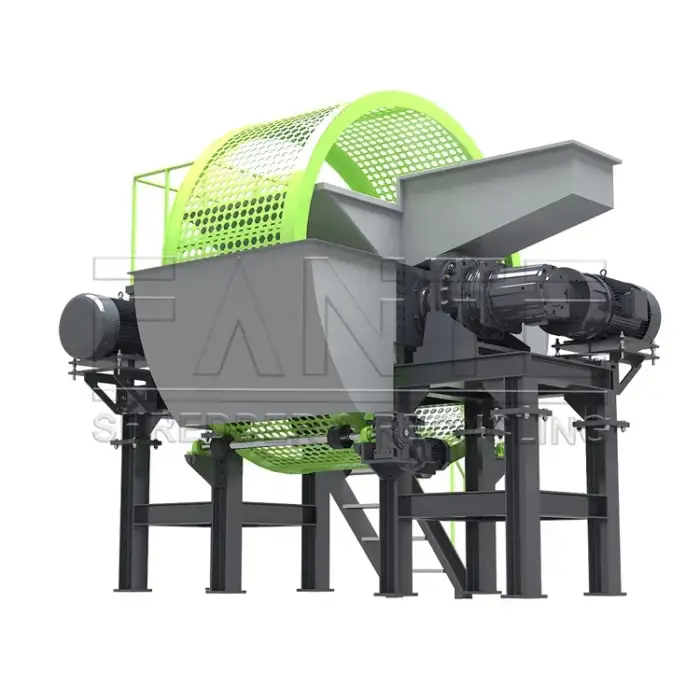 FANTE Heavy Duty Tire Shredder Machine Price Waste Truck Tyre Shredding Machines Cost