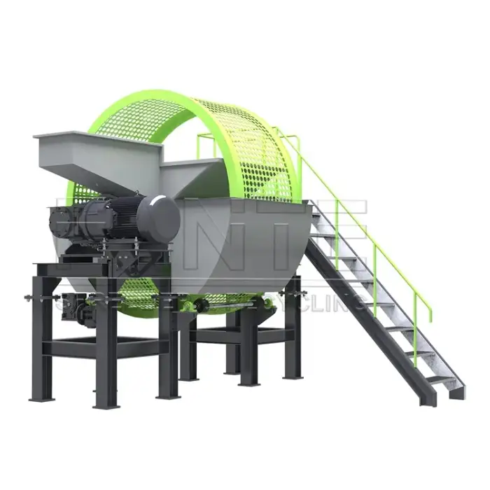 FANTE Heavy Duty Tire Shredder Machine Price Waste Truck Tyre Shredding Machines Cost