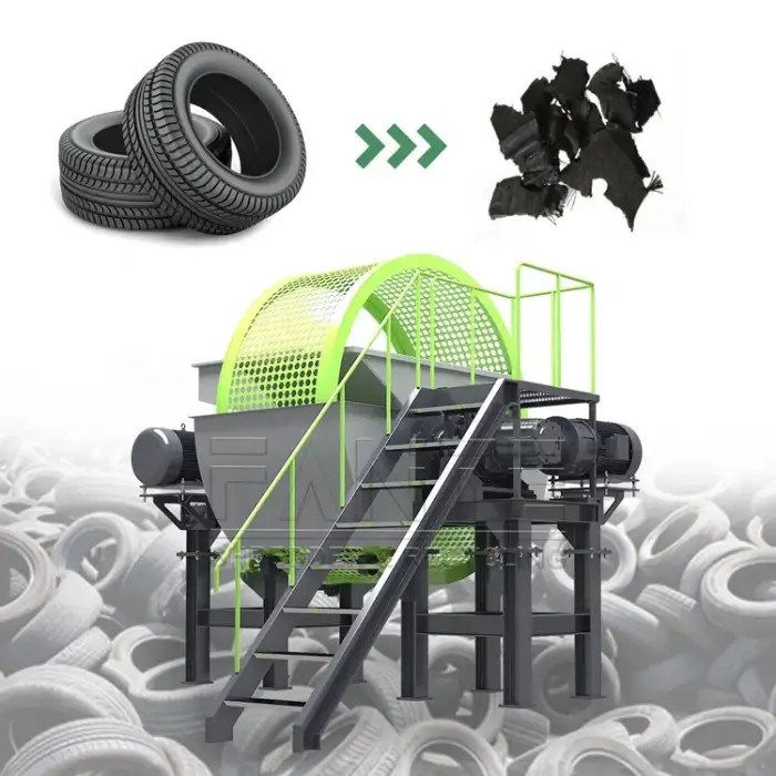 FANTE Heavy Duty Tire Shredder Machine Price Waste Truck Tyre Shredding Machines Cost