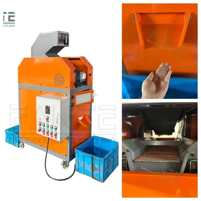 Small Copper Wire Granulator Machine 30~50 kg per h Waste Cable Granulator Copper Wire Recycling Machine