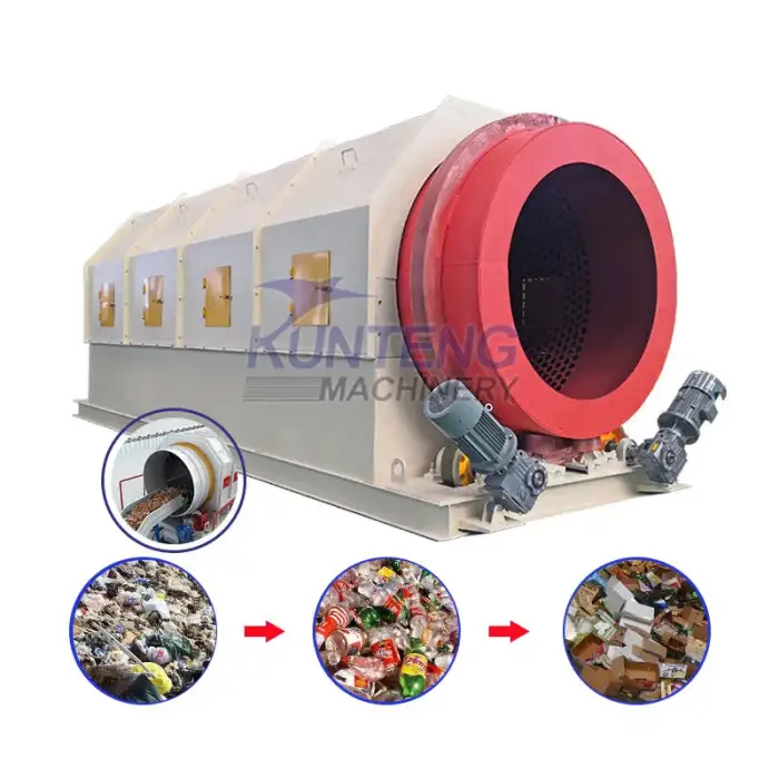 100t per day municipal solid waste sorting line city solid waste treatment equipment plant