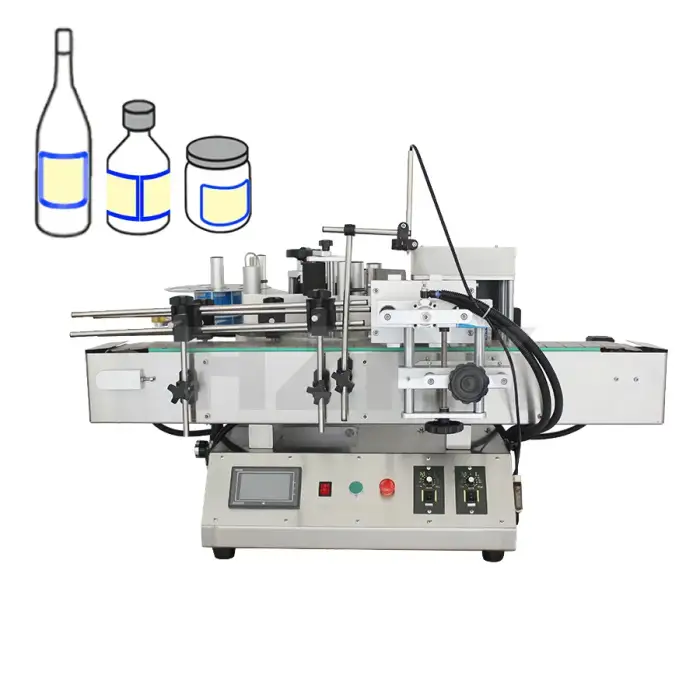 Automatic Self-adhesive Round Bottle Tabletop Round Bottle Labeling Machine (Bottle Holding Type)