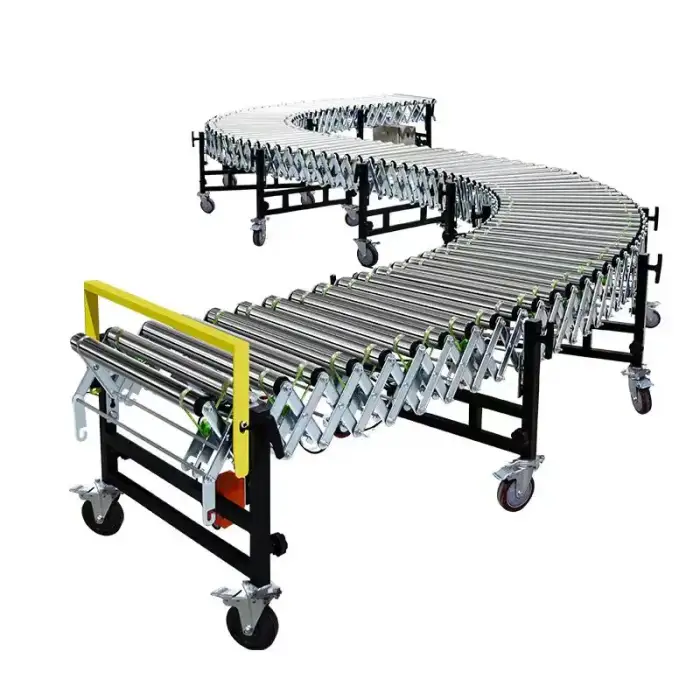 conveyor system Flexible Gravity Skate Wheel Extendable Conveyor roller conveying for Efficient Package Handling