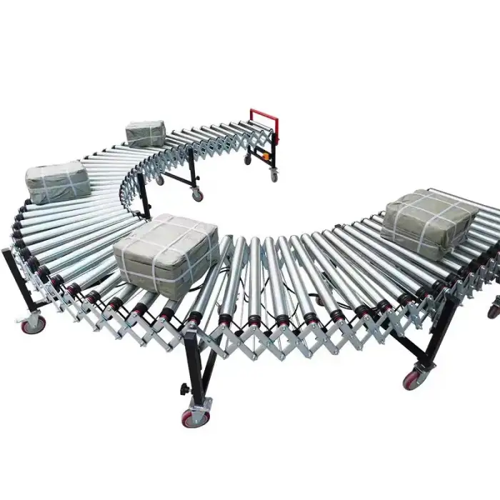 conveyor system Flexible Gravity Skate Wheel Extendable Conveyor roller conveying for Efficient Package Handling