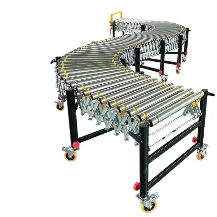 conveyor system Flexible Gravity Skate Wheel Extendable Conveyor roller conveying for Efficient Package Handling