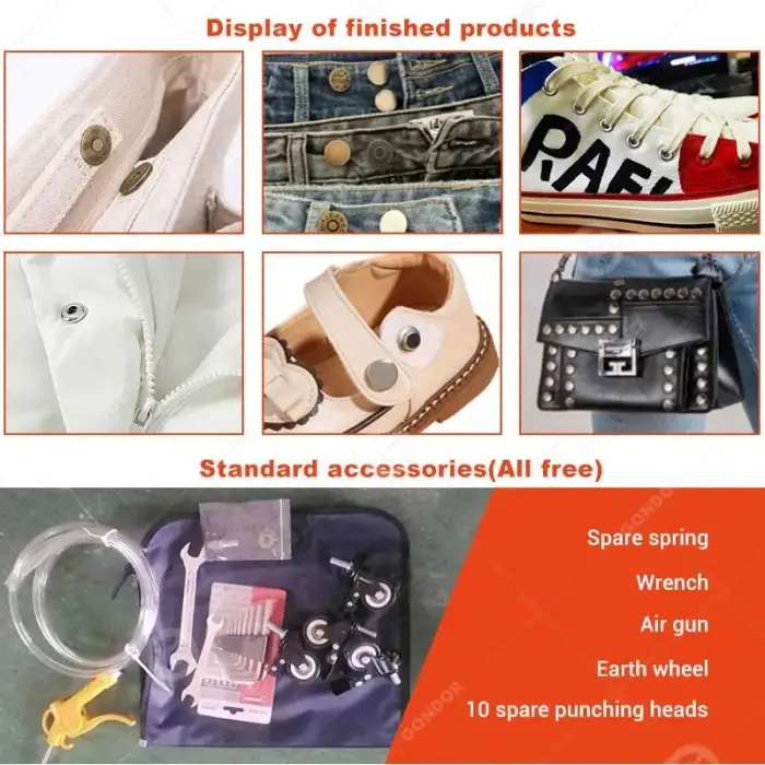 Prong Snap Plastic Button Attaching Industrial Auto Open Fastener Maker Fixing Machine for Sofas