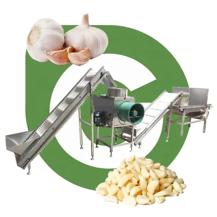 Automatic Fully Garlic Split Clove Break Peel Process Line Plant