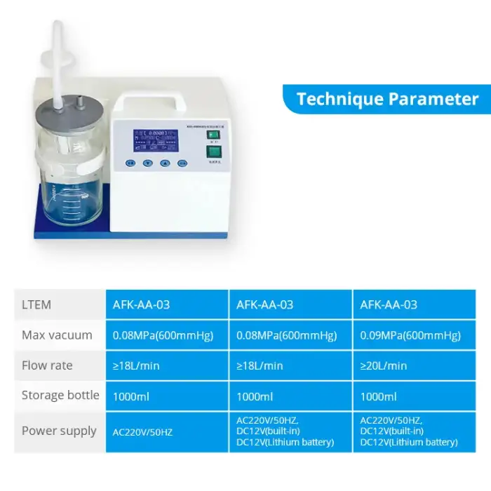 Trolley Medical Use portable medical sputum suction machine at hospital with LCD display