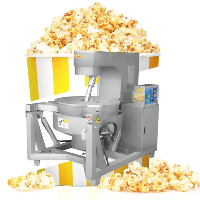 Caramel Fully Commercial Gas Automatic Sweet Industrial Popcorn Machine