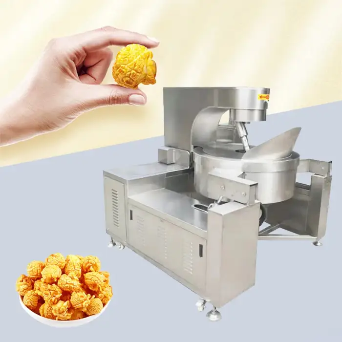 Caramel Fully Commercial Gas Automatic Sweet Industrial Popcorn Machine