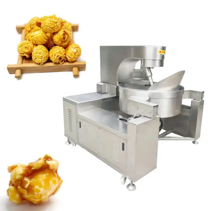 Caramel Fully Commercial Gas Automatic Sweet Industrial Popcorn Machine