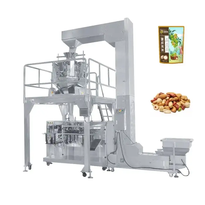 High Quality Fully Automatic Gummy Candy Rotary Premade Bag Bear Nuts Giving Pet Food Pouch Pack Machine for Pellet