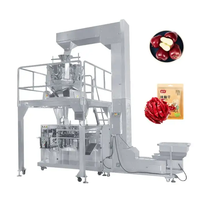 High Quality Fully Automatic Gummy Candy Rotary Premade Bag Bear Nuts Giving Pet Food Pouch Pack Machine for Pellet