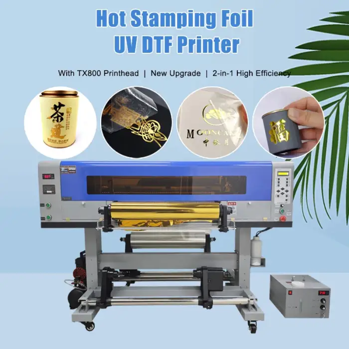 good quality printhead UV DTF Printer TX800 print head 60cm Small size 2 in 1 uv dtf printer for hot stamping foil