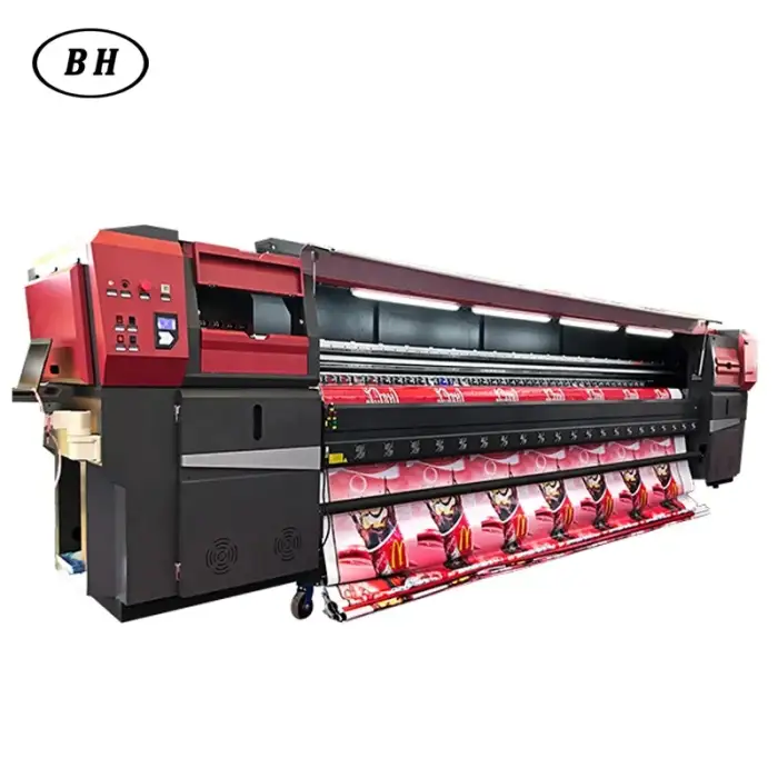 5m printing width large format solvent printer machine CJ9000 with sei ko 508 printheads used for flex banner high speed printer