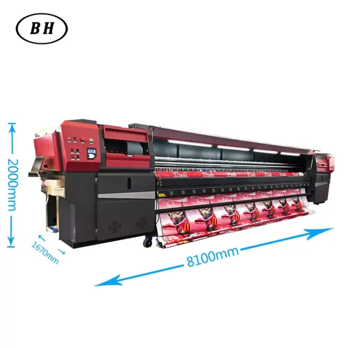 5m printing width large format solvent printer machine CJ9000 with sei ko 508 printheads used for flex banner high speed printer