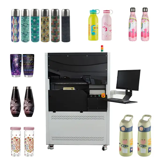 Cylindrical bottle UV printer 360 degree uv printer machine