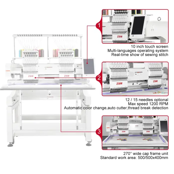 Computerized Embroidery Machine Single Head Embroidery Machine T-shirt Industrial Embroidery Machine