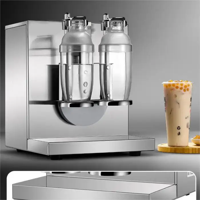 Commercial Timing 220V Stainless Steel Bubble Tea Shaker Machine For Milk Tea Shop