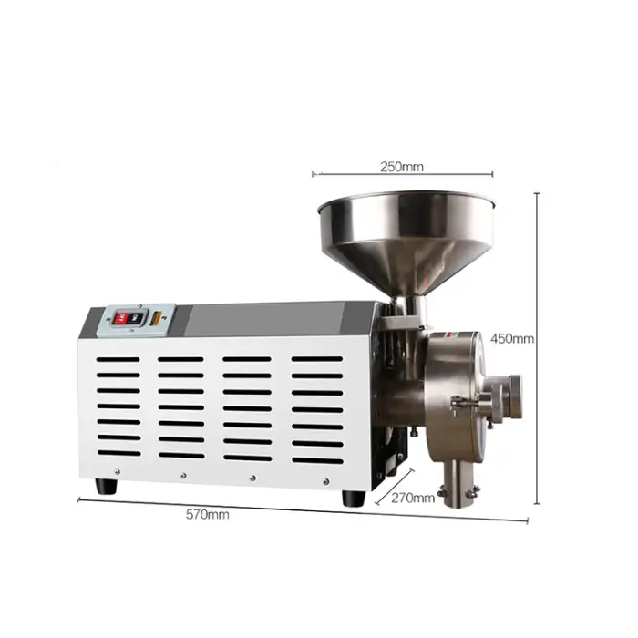 Stainless Steel Commercial Industrial Dry Processing Equipment Coffee Rice Spice Grain Grinder Machine