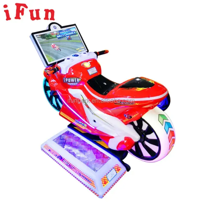 Ifun Arcade Indoor Coin Operated Speed Moto Mini Size Kids Video Motorcycle Racing Game Machine for Fun